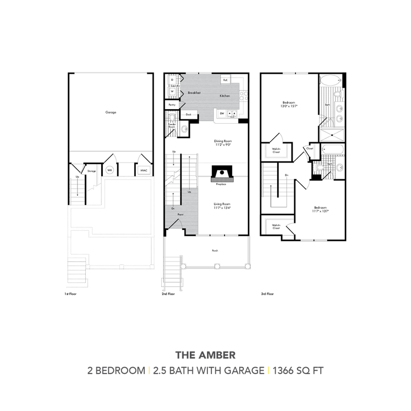 Floor Plan - BDT1:  The Amber