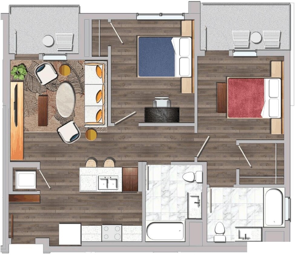 Floor Plan - 2 Bedroom C