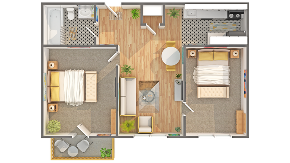 2x1 - Meredith Two Bedroom