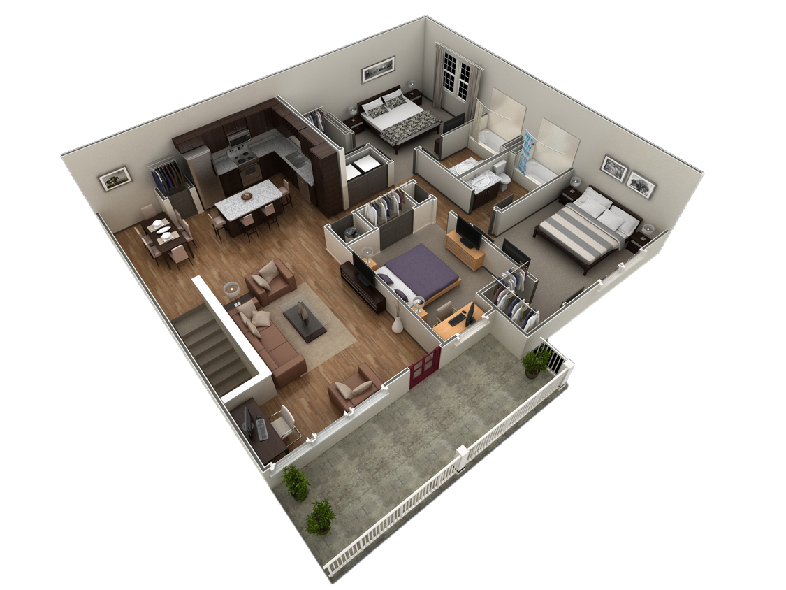 Floor Plan - 3 BR Grand Overlook