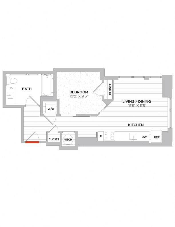 Floor Plan - Studio-S03-Type A East