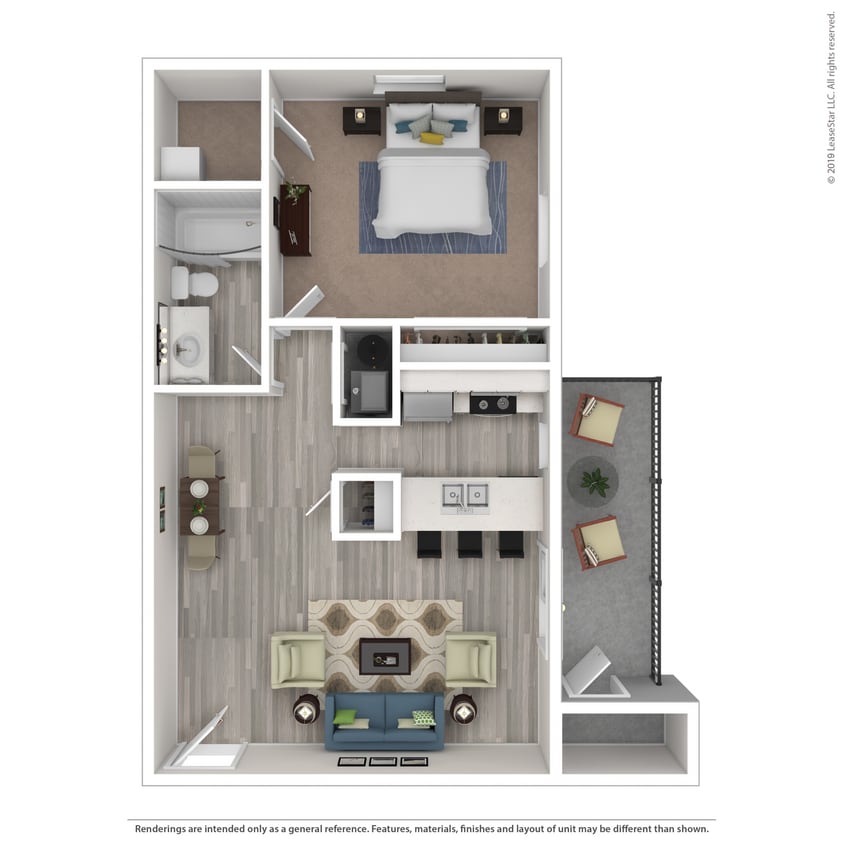 Floor Plan - 1X1 Upgrade