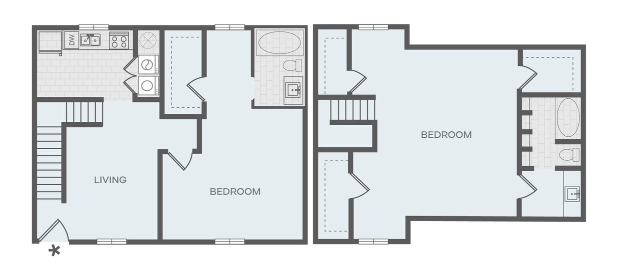 Floor Plan - 2 BR | 2 BA Flat