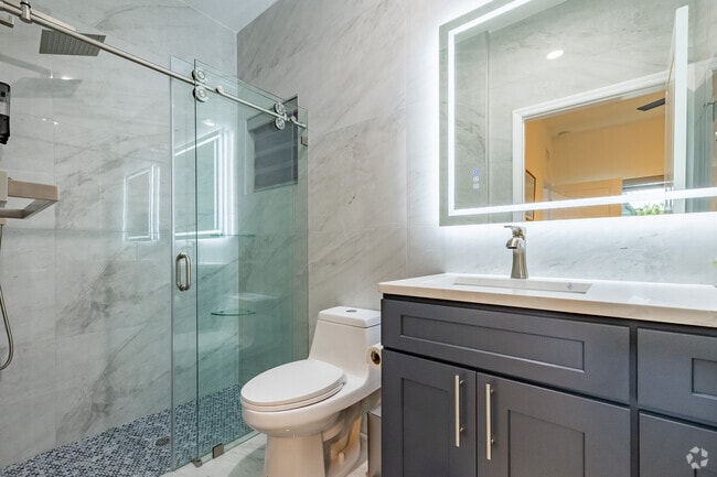 1BR, 1BA - 400SF - Bathroom - 5:30 O Clock-Brand New Luxury Apartments