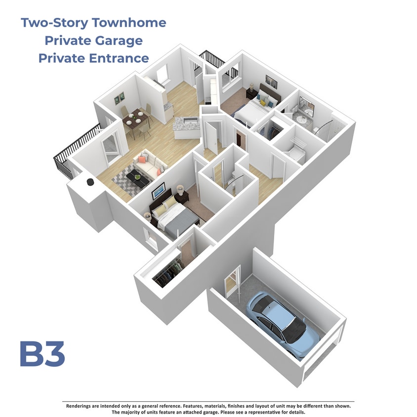 Floor Plan - B3 w/attached garage