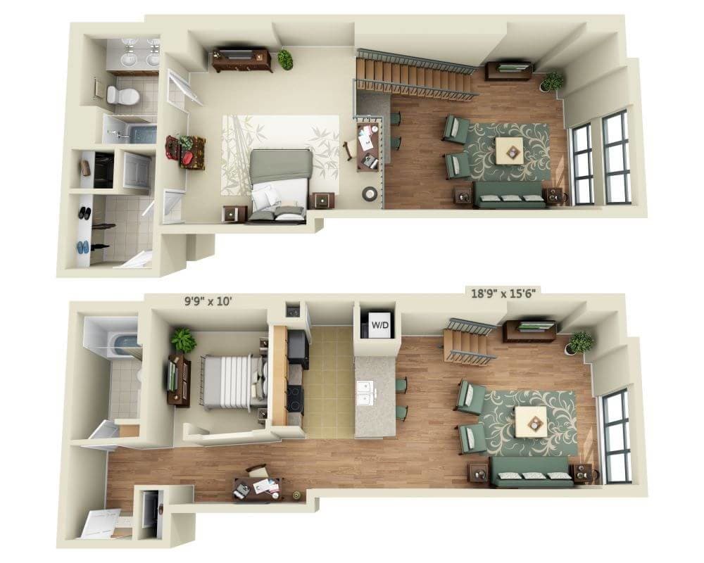 Floor Plan - 1 BEDROOM TOWER (A2CDL)