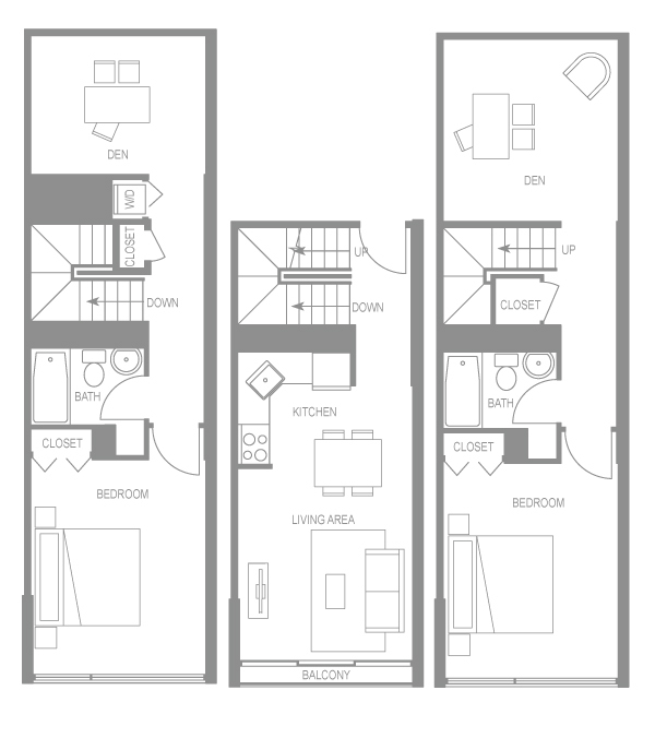Floor Plan - Erbe Two Bedroom Den