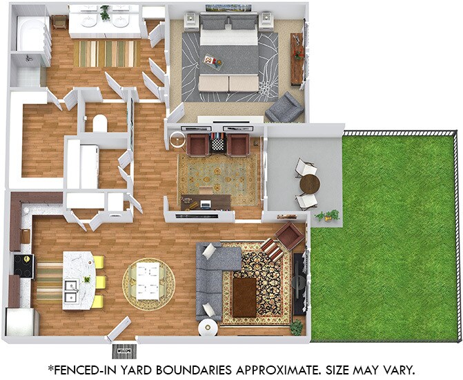 Floor Plan - The Monarch with Fenced-In Yard