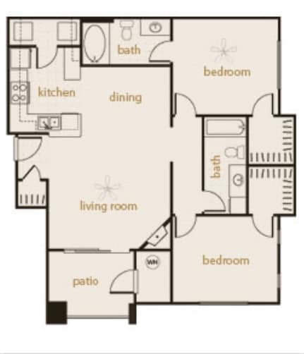 2BR/2BA - 2x2.1