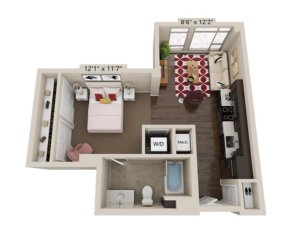 Floor Plan - Studio E1F
