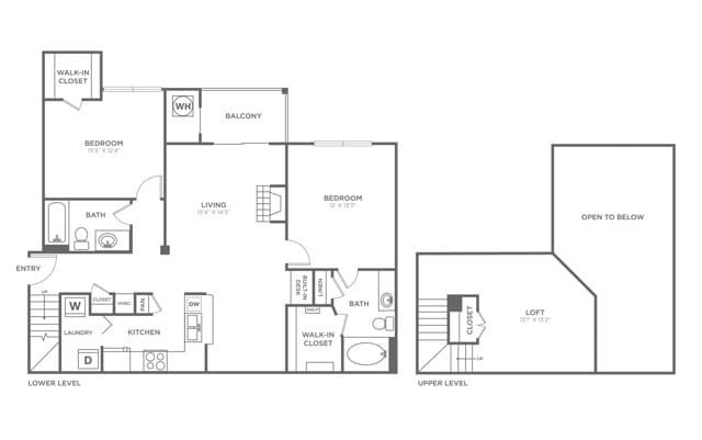 Two Bedroom Two Bath (1366 SF) - Two Bedroom Two Bath (1366 SF)