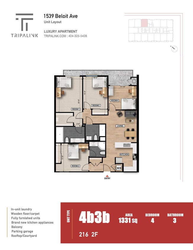 Floor Plan - Unit 216