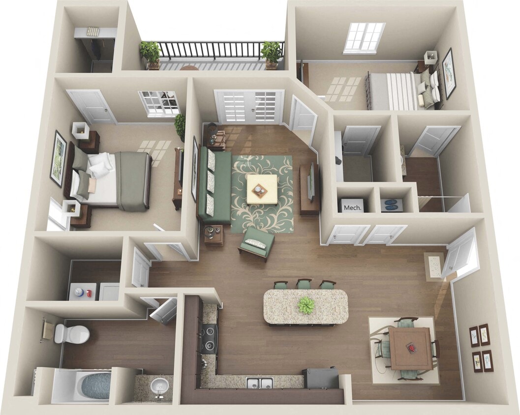 Floor Plan - Two Bedroom Premium (North)