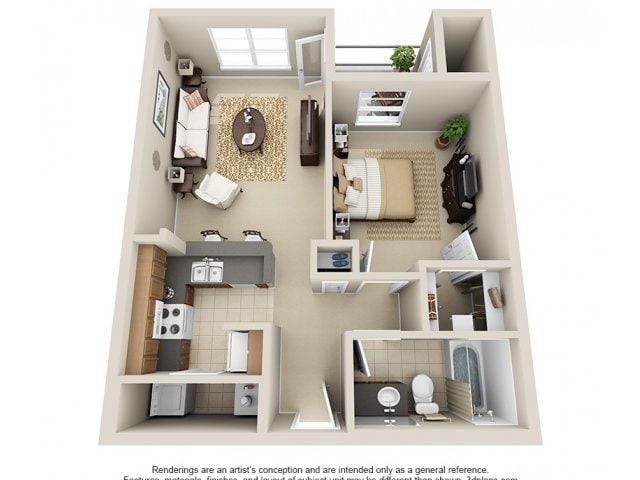 Floor Plan - One Bedroom A1