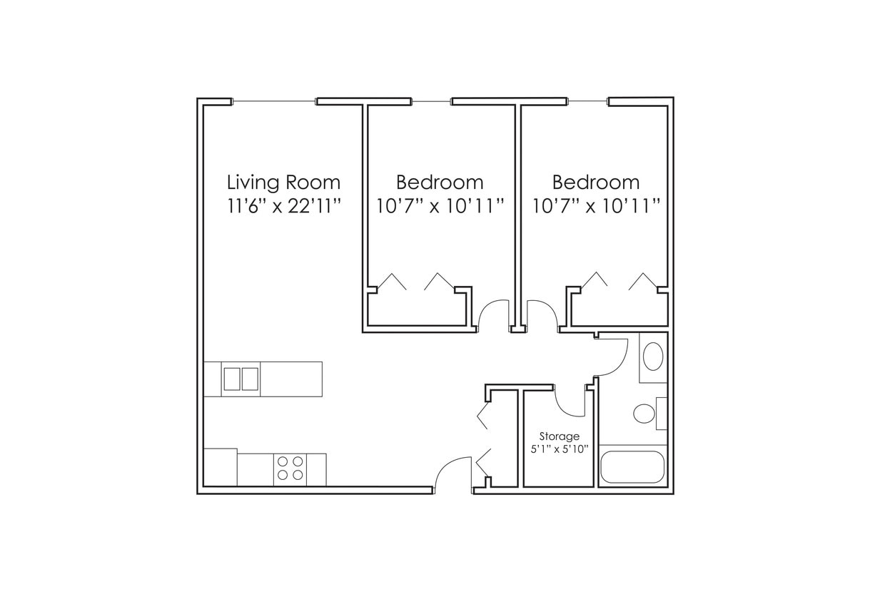 Floor Plan - 2 Bedroom A