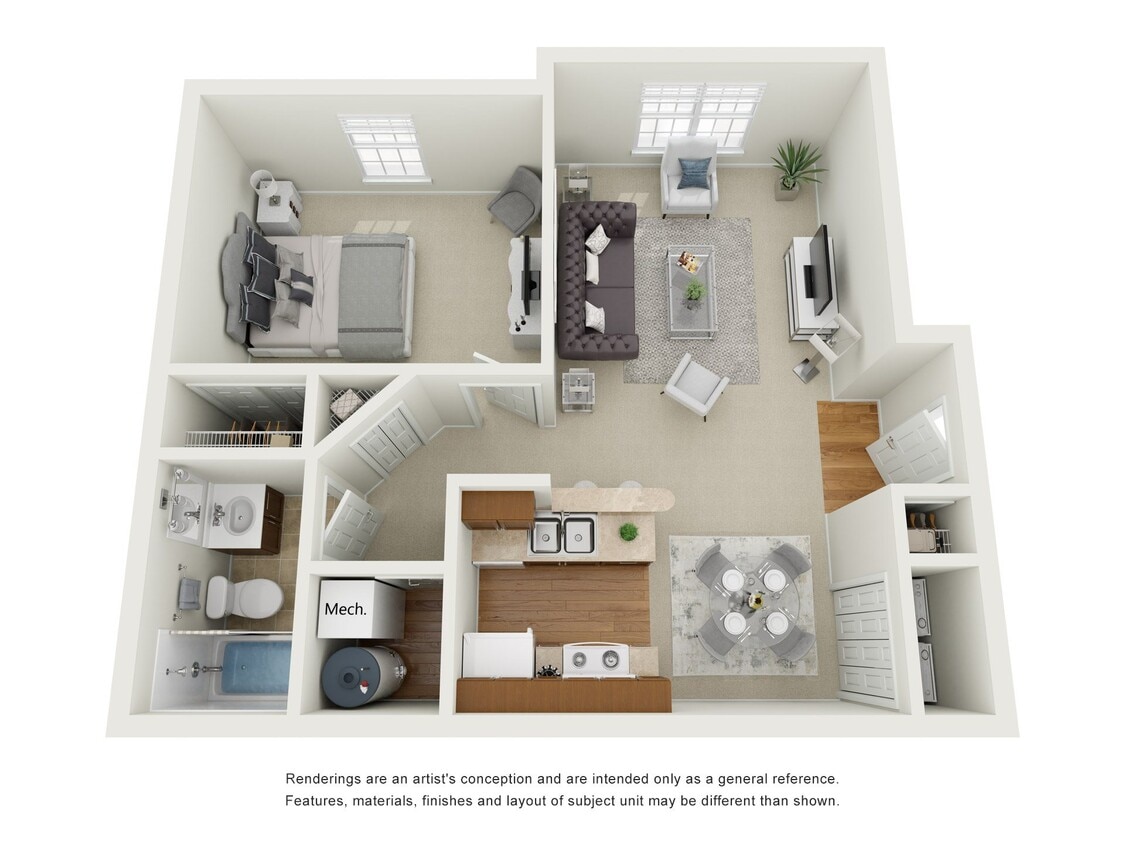 Floor Plan - One Bed, One Bath A