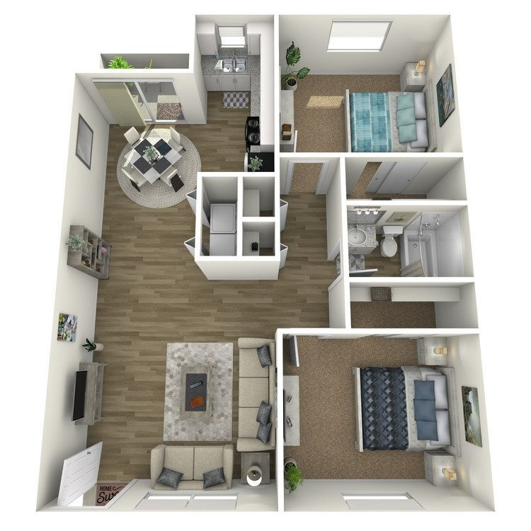 Floor Plan - 2 BED x 1 BATH