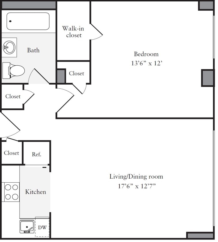 Floor Plan - A1-800sq-Tier2
