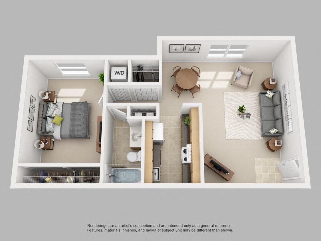Floor Plan - One Bedroom Upstairs