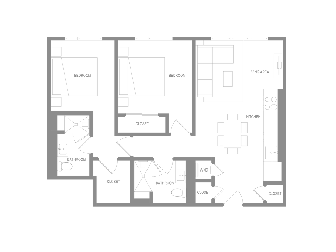 Floor Plan - Alta 2 Bedroom H