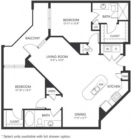 Floor Plan - Two-Bedroom (B3)