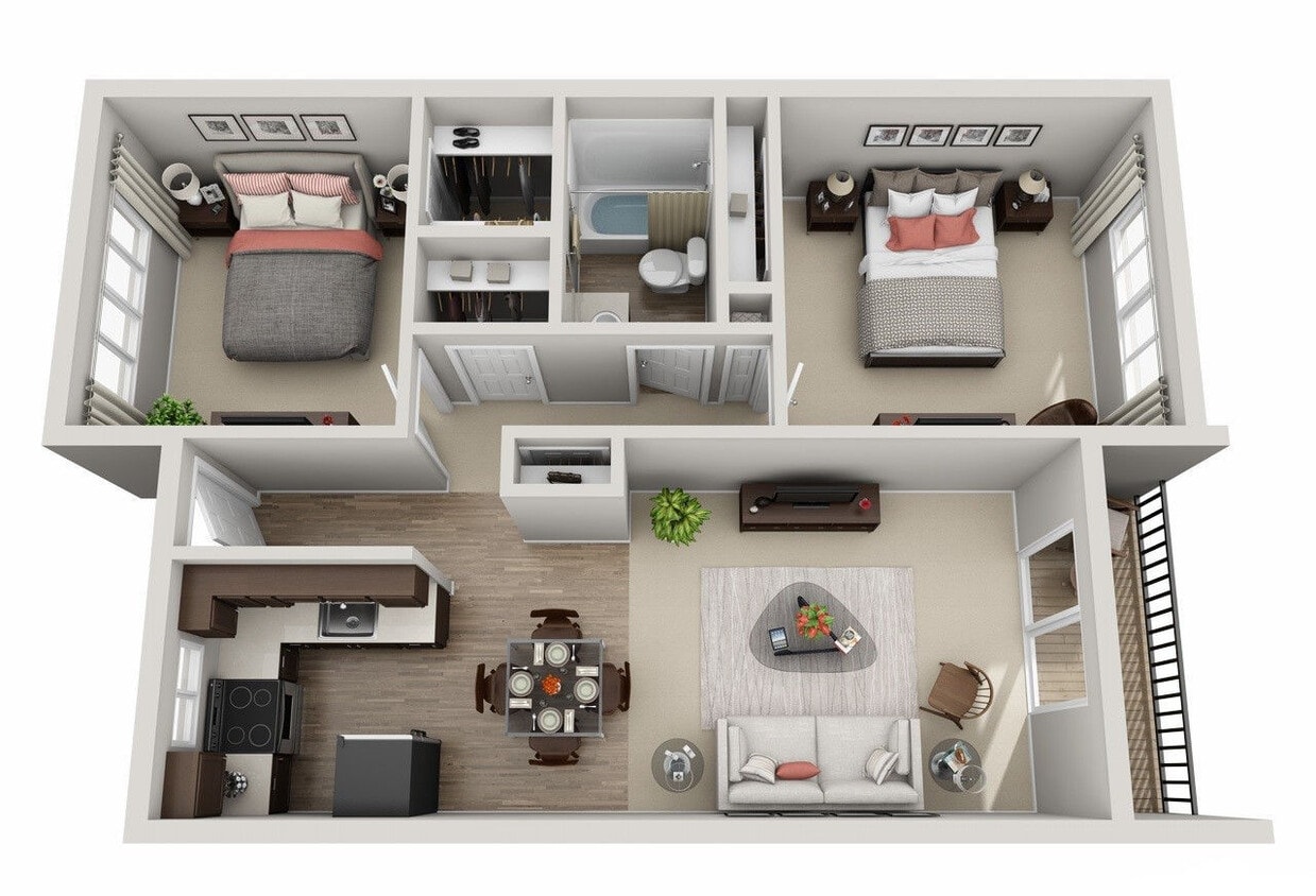 Floor Plan - 2 BEDROOM RENO