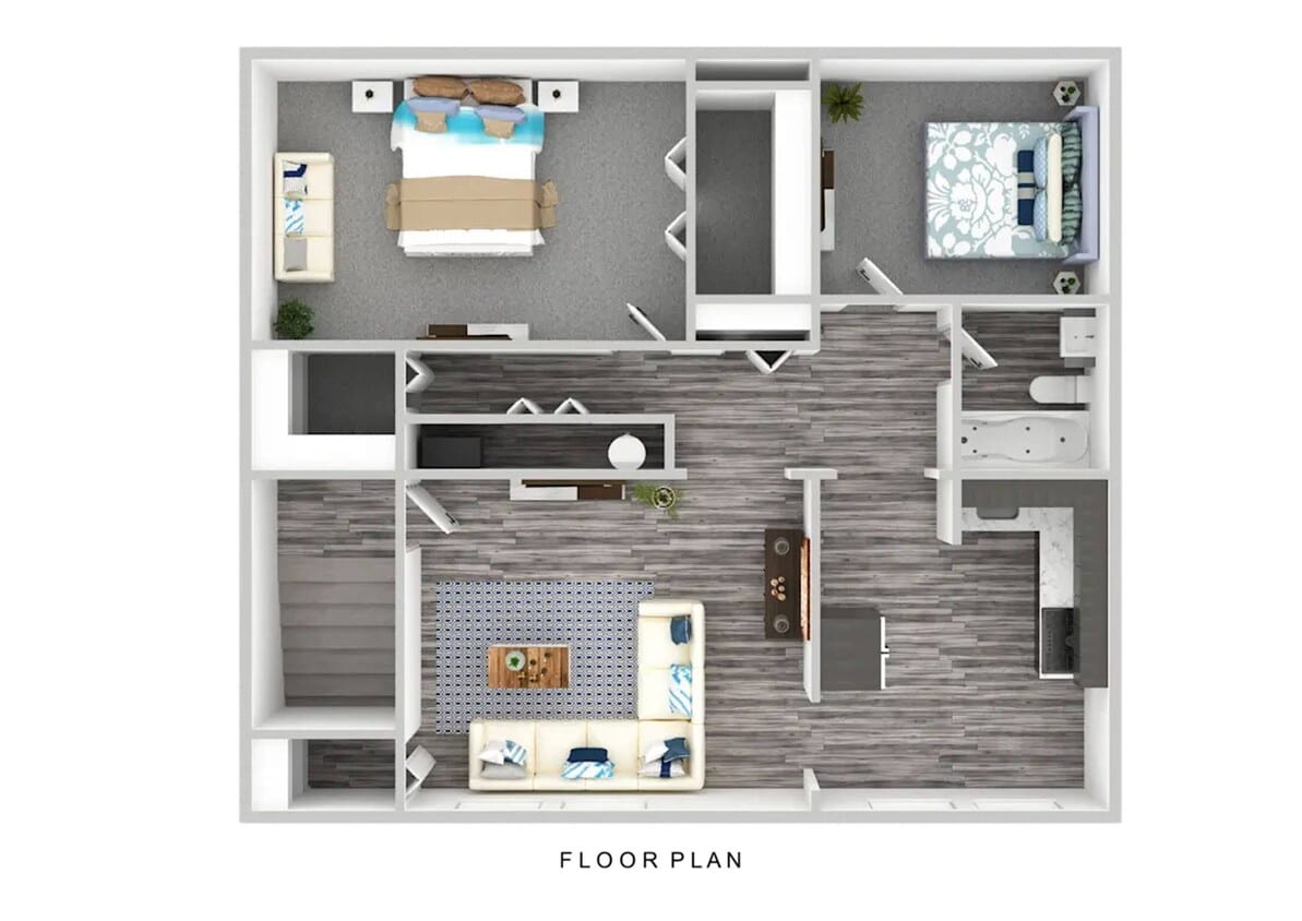 Floor Plan - Fully Renovated Two Bedroom