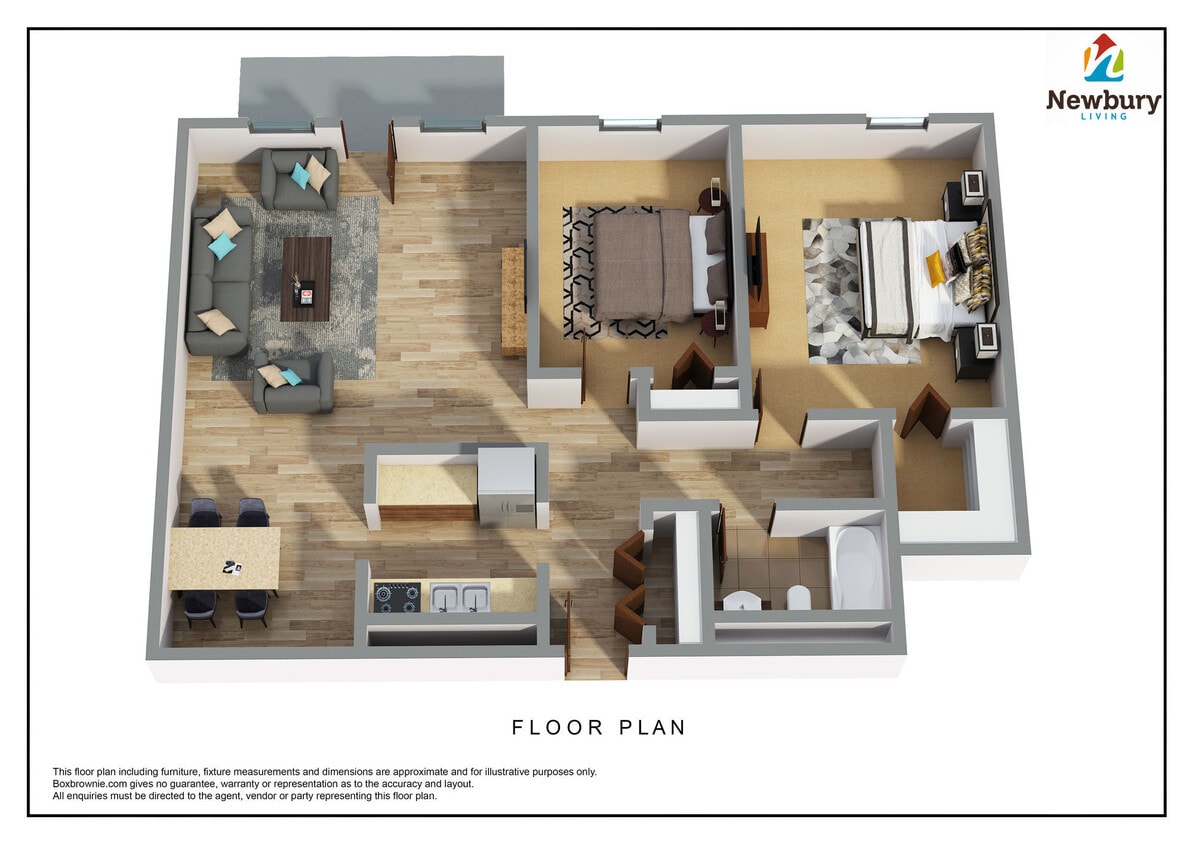 Floor Plan - 2 BR Light Renovation
