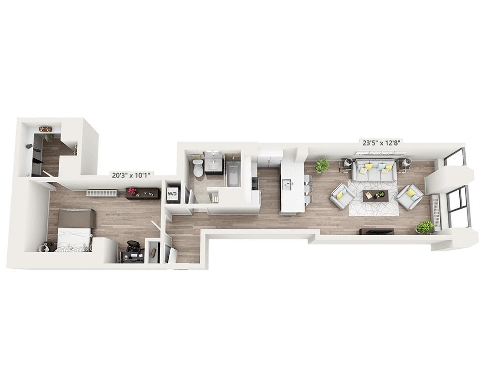 Floor Plan - Studio w/Home Office K