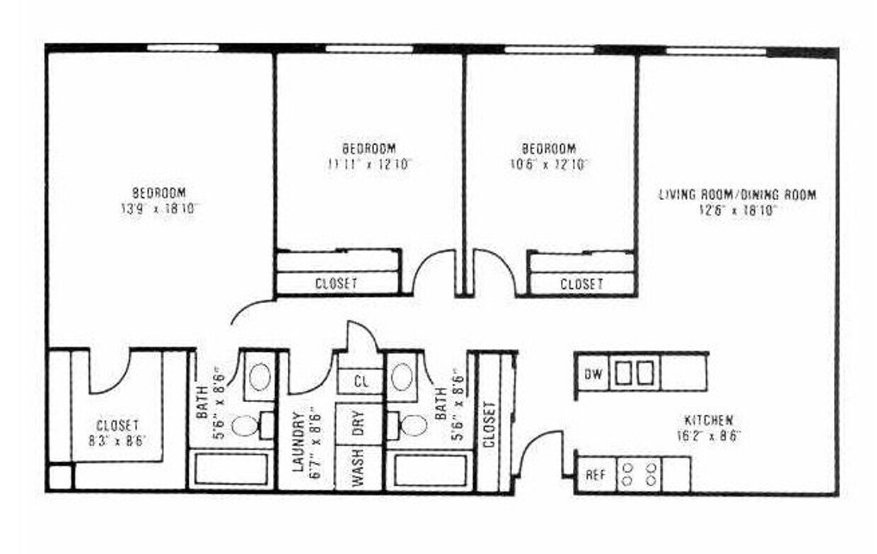 Floor Plan - 3BED 2BATH 3 FL