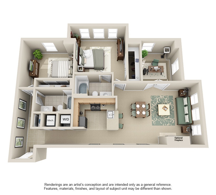 Floor Plan - 2 Bed 1153