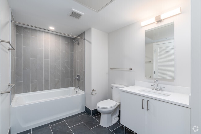 1BR, 1BA — 733SF - Bathroom - 605 Concord at Fresh Pond