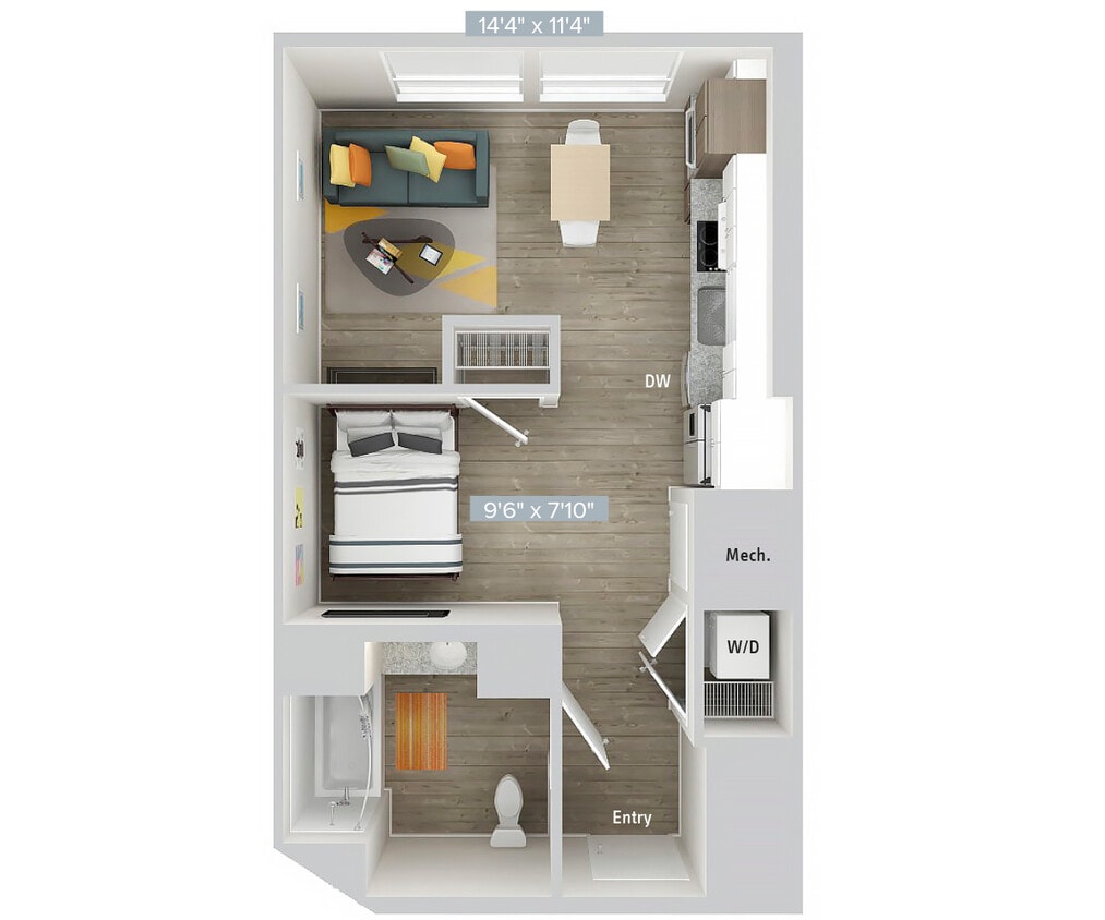 Floor Plan - S5ADA-528SF-Apt669