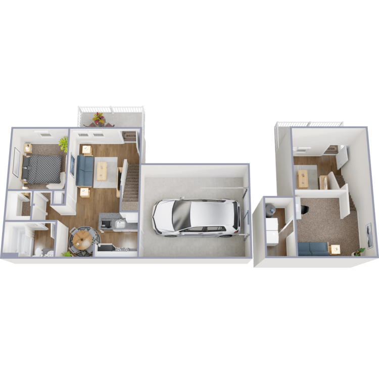 A2_865_Overhead_278674.png - A2 (Townhome with Loft)