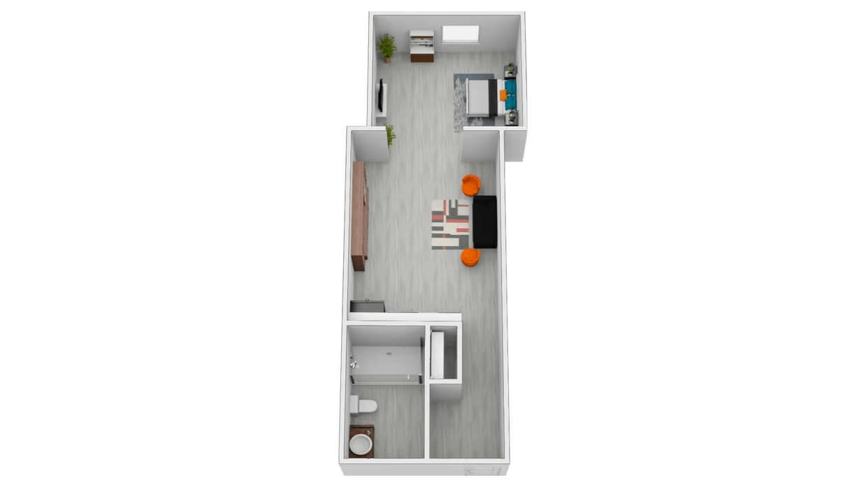 Floor Plan - Studio (320-394 SF)