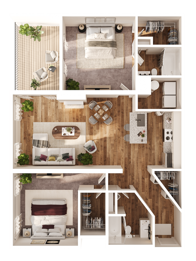 Floor Plan - Princeton - 1,086 sf