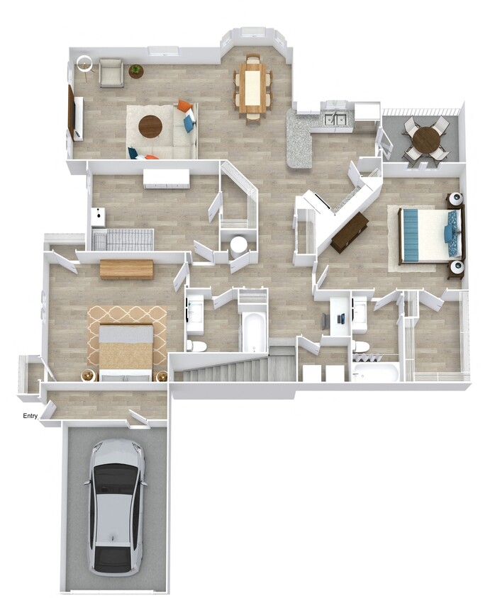 Floor Plan - C1 Upper w Garage