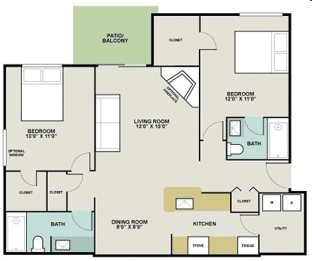 2BR/2BA - 2x2 Greenhouse (shb3)