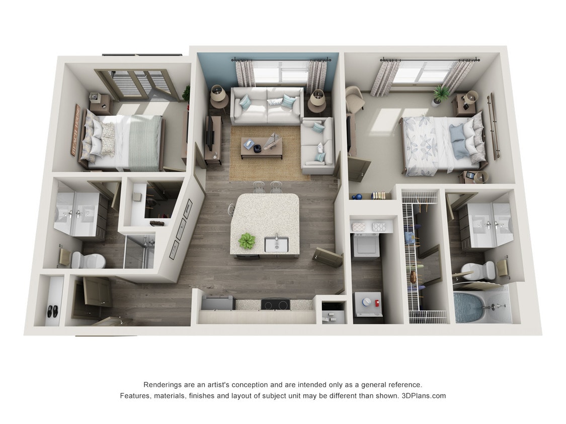 Marina Bend At Clear Creek - B1 - 2 Beds - 2 Baths - 901 Sq. ft. - B1