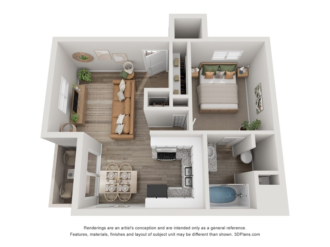 Floor Plan - 1 Bedroom