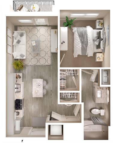 Floor Plan - A1 Balcony