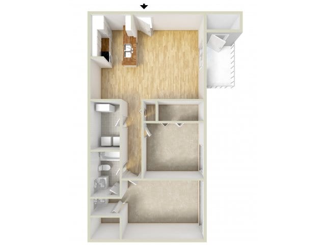 Two bedroom floor plan - Two Bedroom