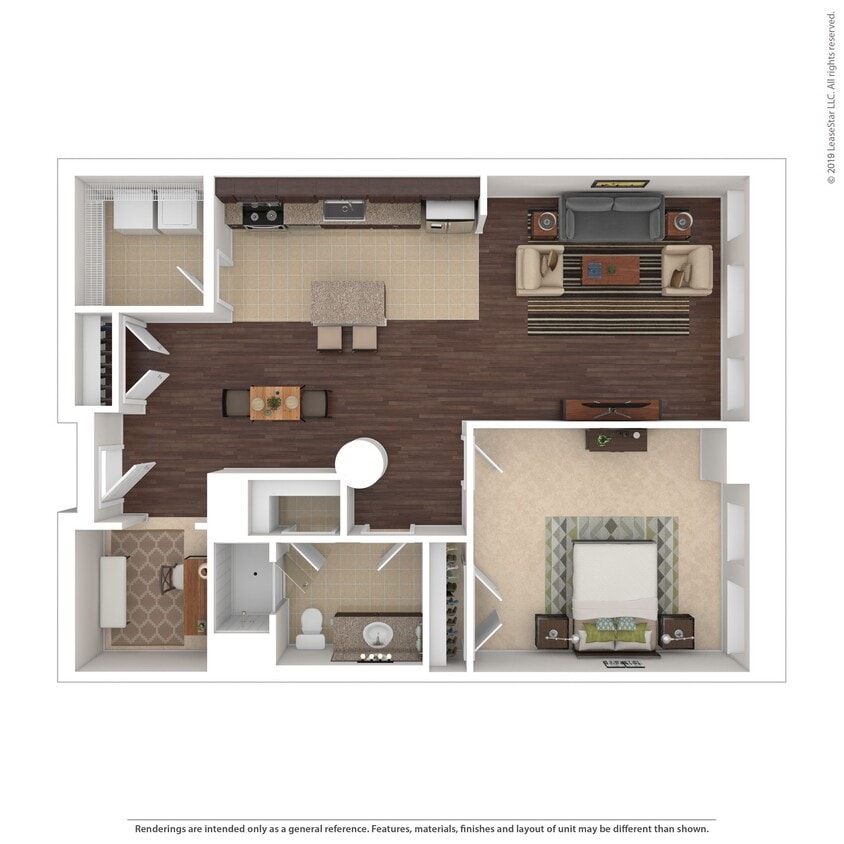 Floor Plan - One Bedroom Den 120% AMI - Income Restrictions App