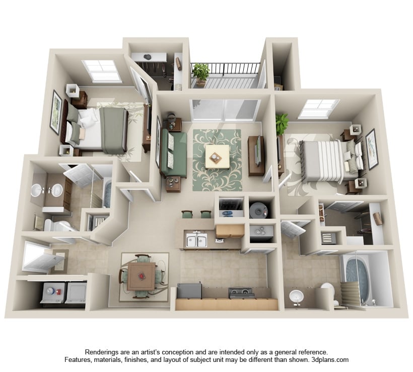 2BR/2BA - B1 The Kensington - Two Bedroom, Two Bathroom