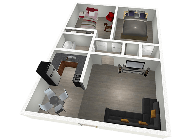 Floor Plan - 2 Bedroom East