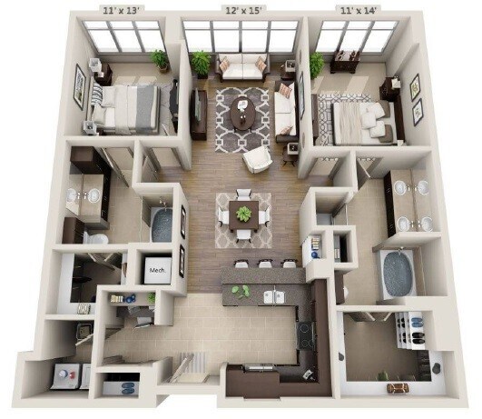 Floor Plan - B2F- Renovated