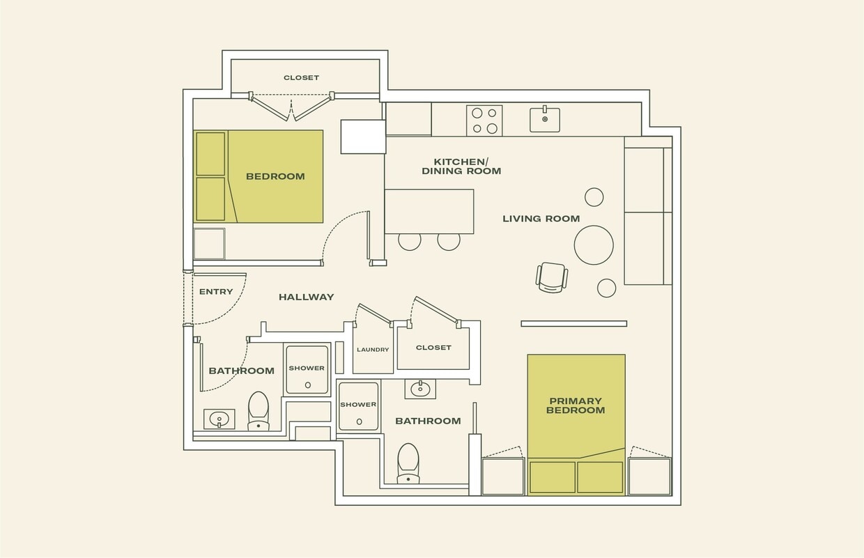 Floor Plan - Two Bedroom (B4)