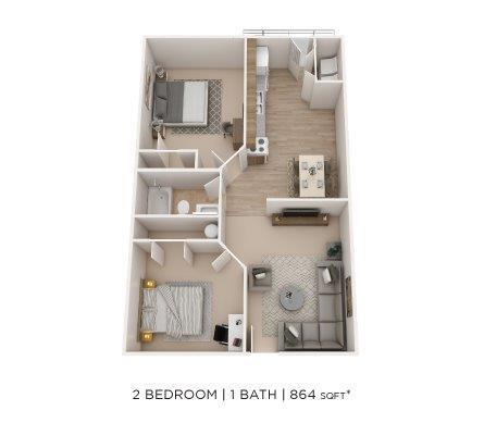 Floor Plan - Two Bedroom