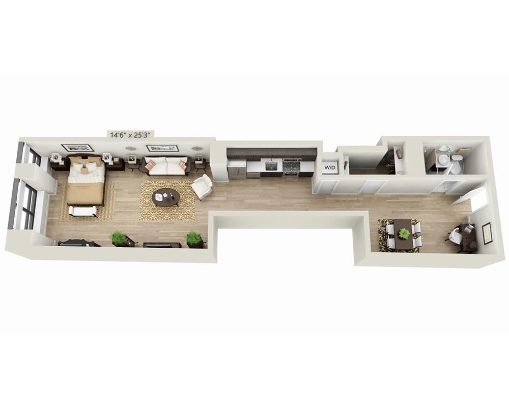 Floor Plan - Studio E1ZA