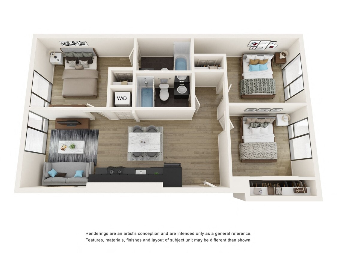 Floor Plan - 3 Bedrooms, 1 Bathroom